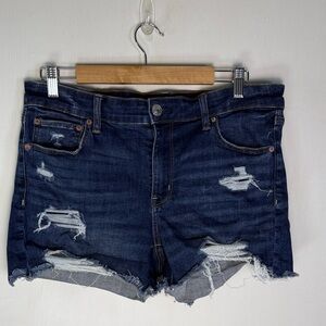 American Eagle Midi Distressed Denim Women Shorts size 14